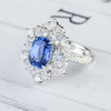 Aureline-Jewelry Versatile Lab Sapphire and Diamond Convertible Ring/Pendant 14K Gold