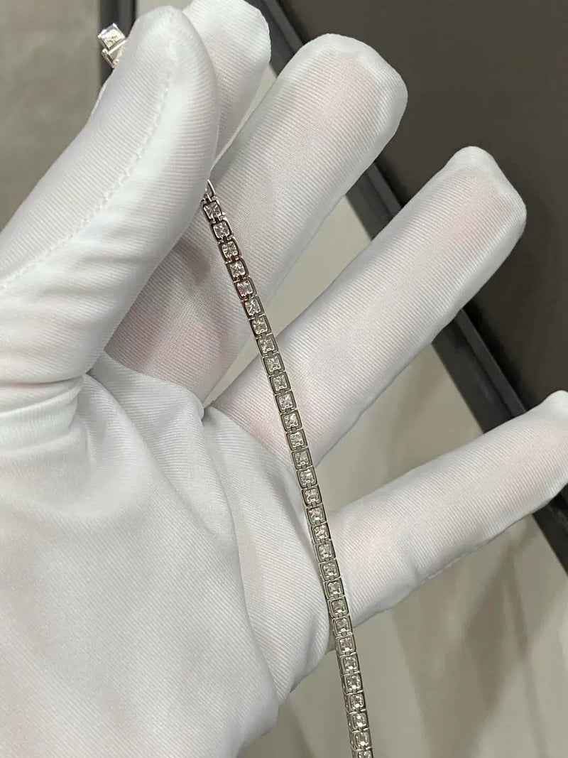 Aureline-Jewelry Round Lab Grown Diamond Tennis Bracelet
