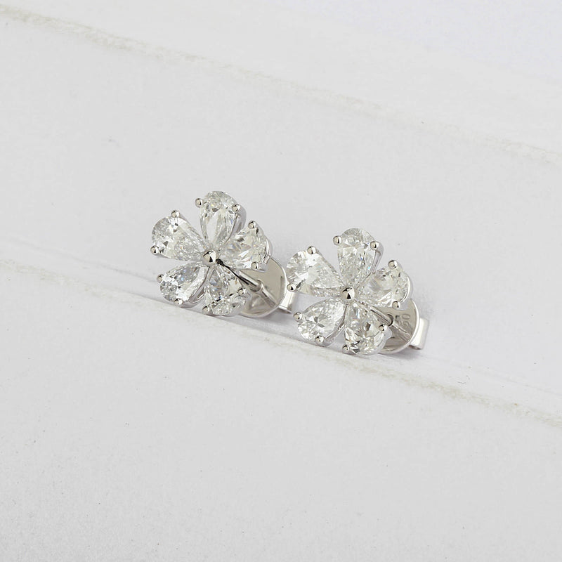 Aureline-Jewelry Blossom Lab-Grown Diamond Studs Earrings (1.50 Ct. Tw.)