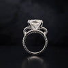 Aureline-Jewelry Luxurious 10 Carat Cushion Cut Lab Diamond Knot Ring