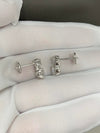 Aureline-Jewelry 1.36ctw Double Lab Diamond Hoop Earrings, Round & Princess Cut