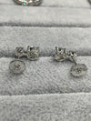 Aureline-Jewelry 1.36ctw Double Lab Diamond Hoop Earrings, Round & Princess Cut