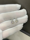 Aureline-Jewelry 1.36ctw Double Lab Diamond Hoop Earrings, Round & Princess Cut