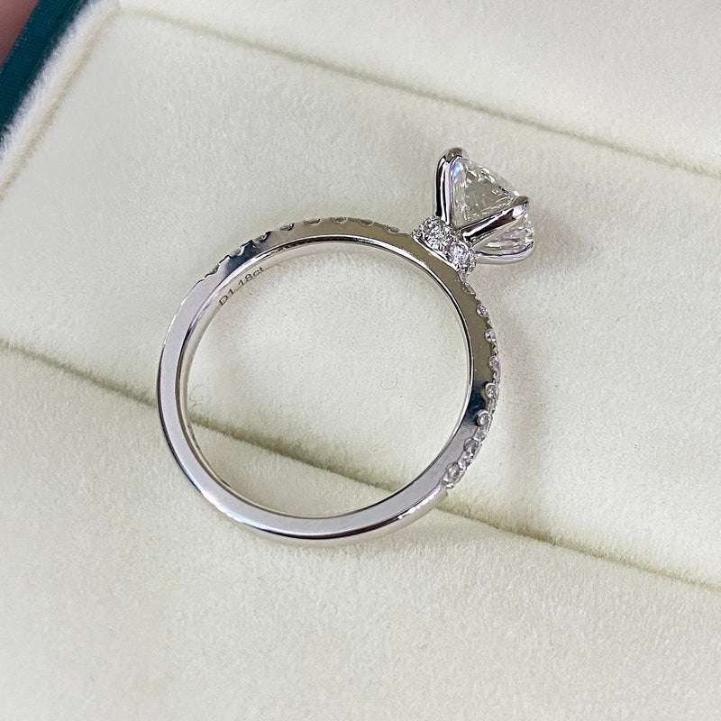 Aureline-Jewelry Pave Round Lab Diamond Engagement Ring