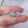 Aureline-Jewelry 1.7ctw Round Lab Diamond Halo Earrings, 2 Ways to Wear