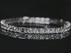 Aureline-Jewelry Each 0.2-carat 0.5-carat Emerald & Round Cut Lab Diamond Tennis Bracelet 18K Gold