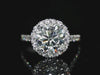 Aureline-Jewelry 4 Carat Round Lab Grown Diamond Ring Halo Engagement Ring