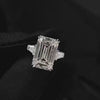 Aureline-Jewelry Emerald Cut Three Stone Lab-Grown Diamond Ring (11 CTW F/VS1)