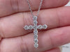 Aureline-Jewelry 1.17 Ct Lab Diamond Cross Necklace 18K Gold