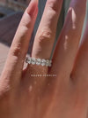 Aureline-Jewelry Lab-Grown 7 Stone Diamond Half Eternity Ring (2.1 Ct. Tw. D-F / VS-VVS)