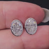Aureline-Jewelry Bezel Oval Lab-Grown Diamond Studs Earring (2.14 Ct. Tw.)