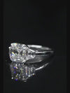 Aureline-Jewelry 5 Carat Asscher Cut Lab Diamond Three Stone Ring