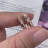 Aureline-Jewelry Couple Wedding Bands  Set with Lab Diamonds 18K Open Band Design