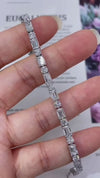 Aureline-Jewelry Each 0.4-carat 0.18-carat Emerald-cut and Round Lab Grown Diamond Tennis Bracelet