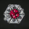 Aureline-Jewelry Lab-Grown Ruby Ring with White Sapphire 14k Gold