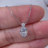 Aureline-Jewelry Two-Stone Oval and Round Lab Diamond Necklace 18K Gold