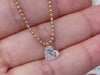 Aureline-Jewelry Drilled 1 Carat Heart Cut Lab Grown Diamond Pendant Solitaire Ball Necklace