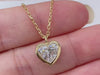 Aureline-Jewelry 1.5 Carat Heart Shape Lab Diamond Solitaire Women Necklace 18K Gold Bezel Set