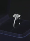 Aureline-Jewelry 5 Carat Emerald Cut Lab Diamond Pave Engagement Ring 18K Gold