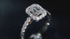 Aureline-Jewelry 0.8 CT Emerald Cut Lab Diamond Halo Ring
