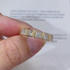Aureline-Jewelry Princes Cut Lab Diamond Six Stone Wedding Stackable Band