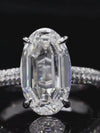 Aureline-Jewelry 6.66 Carat Antique Oval Cut Lab Grown Diamond Engagement Ring