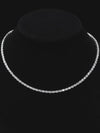 Aureline-Jewelry 15 cttw Oval Lab Grown Diamond East West Tennis Necklace