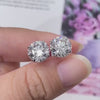 Aureline-Jewelry Round Lab Diamond Stud Earrings Four-Prong (6.00 Ct. Tw.)