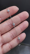 Aureline-Jewelry Five Bezel-Set Lab Diamonds Bracelet In 925 Sliver (3/4 Ct. Tw.)