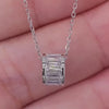 Aureline-Jewelry 1 CT Lab Diamond Cylinder Tube Pendant Necklace 18K Gold