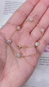 Aureline-Jewelry Each 0.3-carat Lab-Grown Diamond Bezel Setting 6 Stones Bracelet