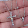 Aureline-Jewelry 1.17 Ct Lab Diamond Cross Necklace 18K Gold