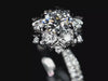 Aureline-Jewelry 1 Carat Round Cut Lab Grown Diamond Snowflake Halo Engagement Ring