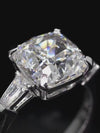 Aureline-Jewelry 5 Carat Cushion Cut Lab-Grown Diamond Three Stone Ring
