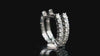 Aureline-Jewelry 8 Stone Round Lab Grown Diamond Hoop Earrigs