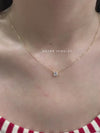 Aureline-Jewelry 0.3CT Solitaire Lab Diamond Bridesmaid Necklace 18K Gold