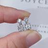 Aureline-Jewelry 1.36ctw Double Lab Diamond Hoop Earrings, Round & Princess Cut