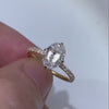 Aureline-Jewelry 1.11 CT Oval Cut Lab Grown Diamond Pave Engagement Ring