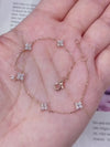 Aureline-Jewelry 0.5CTW Lab-Grown Diamonds Floral Bracelet 18k Rose Gold
