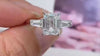 Aureline-Jewelry 2.5 CT Emerald Cut Lab Diamond Three Stone Ring