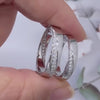 Aureline-Jewelry Statement Couple Wedding Bands Set with Lab Diamonds 18K White Gold