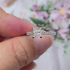 Aureline-Jewelry 0.7 CT Princess Cut Pave Lab Grown Diamond Engagement Rings