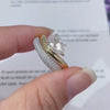 Aureline-Jewelry 2 Carat Pear Lab Grown Diamond East West Engagement Ring