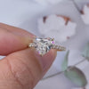Aureline-Jewelry 1 CT Heart Shape Lab Grown Diamond Pave Engagement Ring