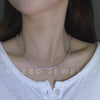Aureline-Jewelry 15 cttw Oval Lab Grown Diamond East West Tennis Necklace
