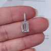 Aureline-Jewelry Versatile 2.5ct Emerald-Cut Diamond Pendant With Universal Clasp