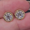 Aureline-Jewelry Bezel Round Lab-Grown Diamond Earring Studs (2.01 Ct. Tw.)