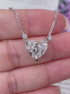Aureline-Jewelry 6 Carat Heart-Shaped Lab-Grown Diamond Necklace