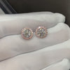 Aureline-Jewelry 2ctw Round Diamond Studs with Removable Pink Diamond Halo