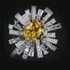 Aureline-Jewelry Ring with Lab-Grown Yellow Sapphire in Irregular Design 14k Gold